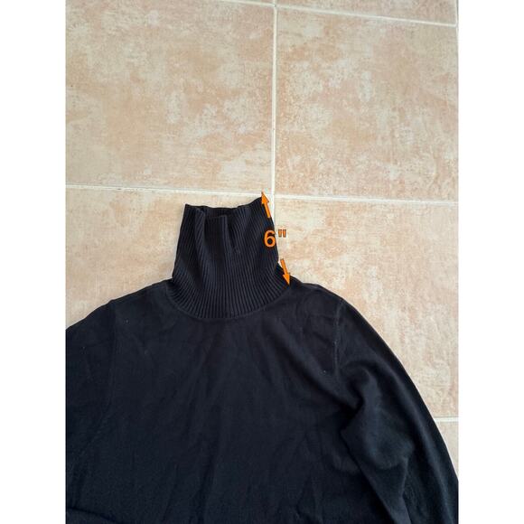 New! APT.9 Black dress sweater Turtle-neck Size M - Picture 3 of 6